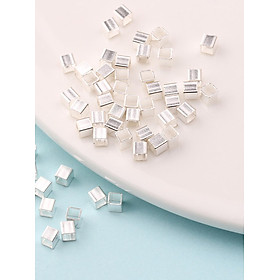 Hình ảnh Combo charm bạc tách hạt hình vuông - Ngọc Quý Gemstones