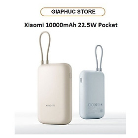 Mua Pin sạc dự phòng Xiaomi 10000mAh 22.5W Pocket có kèm cáp sạc - Hàng Nhập Khẩu