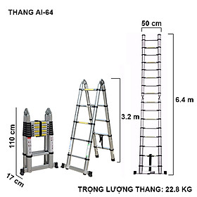 Mua  HOT  Thang nhôm rút chữ A  Hàng chính hãng NIKITA - An toàn  tiện dụng  đa năng 2024