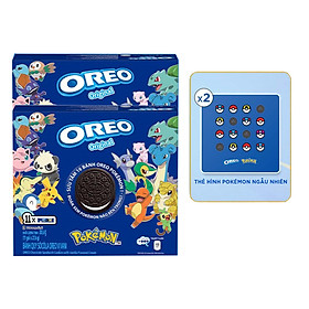 [Special Edition] Bánh quy OREO POKÉMON vị vani, combo 2 hộp x 303.6g  (Tặng kèm 2 thẻ hình OREO POKÉMON)