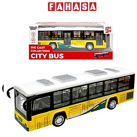 Đồ Chơi Mô Hình Xe Buýt Thành Phố Có Đèn Và Âm Thanh - Vecto VT0771C - Màu Vàng