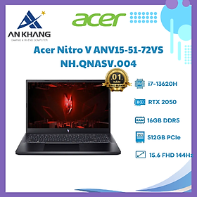Mua Máy tính xách tay Acer N23Q22 (ANV15-51-72VS) (i7-13620H 16GB  512GB SSD  RTX2050/4GB 15.6  FHD 144Hz  Win11  Đen NH.QNASV.004) - HÀNG CHÍNH HÃNG