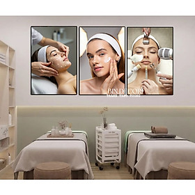 (HCM)Tranh treo tường spa chăm sóc da,tranh tráng gương trang trí decor tiệm spa làm đẹp kèm đinh chuyên dụng