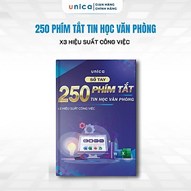 Sách Sổ tay 250 Phím Tắt Tin học văn phòng Unica