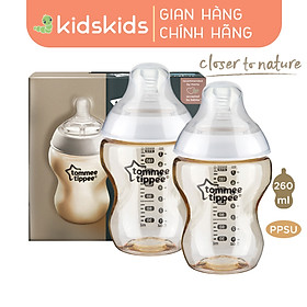 Bình sữa PPSU ty siêu mềm tự nhiên Tommee Tippee Closer to Nature 260ml