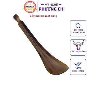 Cây Massage mặt bằng sừng dày 10mm, dụng cụ mát xa mặt nâng cơ xóa tan quần thâm mắt | Mỹ Nghệ Phương Chi