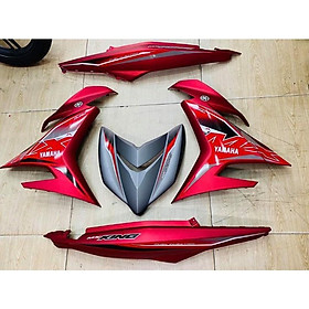 Tem rời exciter 150 đỏ xám mxking, tặng kèm set logo, tem 3 lớp không bay màu