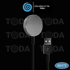 Mua Cáp Sạc Đế Sạc Kim Loại cho Apple Watch Series 1.2.3.4.5.6.7.8.9.SE12.10 / Apple Watch Ultra 1&2 USB A (Màu Trắng) - Hàng Chính Hãng