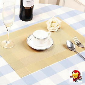Miếng lót bàn ăn PVC Polyester   phong cách châu Âu 45x30cm (bộ 4 tấm)