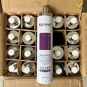 [+Tặng mũ trùm] DẦU GỘI TÍM KARSEELL NO YELLOW SILVER SHAMPOO KHỬ ÁNH VÀNG CHO TÓC TRÂNG BẠCH KIM