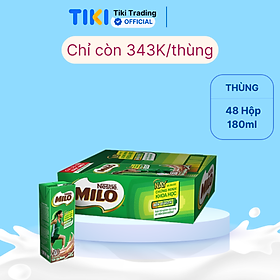 Thùng 48 Hộp Sữa Nestlé MILO Nước (180ml / Hộp)