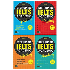 Bộ 4 Cuốn Sách Luyện Thi IELTS: Step Up To Ielts Academic (Listening + Reading + Writing + Speaking)