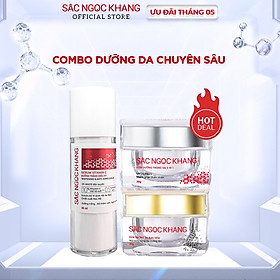 COMBO dưỡng da chuyên sâu kem dưỡng ban đêm 30g + kem dưỡng ban ngày 5 in 1 30g + Serum dưỡng trắng 30ml cho tác dụng nhanh mạnh, toàn diện