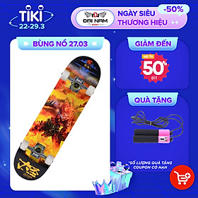 Ván Trượt Đạt Chuẩn Thi Đấu Mặt Nhám Bánh Cao Su 80cm Chính Hãng Đại Nam Sport