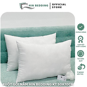 Mua Ruột Gối Nằm HIN BEDDING  Ruột Gối Bông Gòn Êm Ái Hỗ Trợ Cổ Kích Thước 40x60cm và 50x70cm Hàng Đẹp