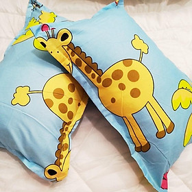 Mua Vỏ gối nằm cotton hươu cao cổ Decor  áo gối cotton mềm mại thoáng mát đa dạng mẫu mã