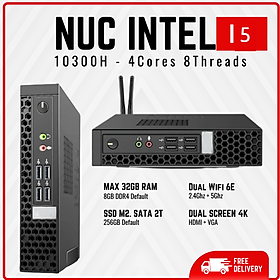 Máy tính để bàn PC Gaming NUC Intel core i5-10300H 4 cores 8 threads