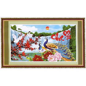 Tranh thêu chữ thập Cha Mẹ DLH-223087