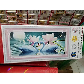 Mua Tranh đính đá Đôi Thiên Nga Df2710 (120x55) chưa đính