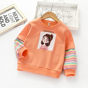 Áo & Áo Ba Lỗ Áo Len Mới Cho Cô Gái Hàn Quốc Mùa Xuân Và Mùa Thu Trẻ Em Áo Thun Dài Áo Có Tay Áo Lót 0-5 Tuổi