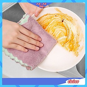 Khăn lau đa năng H600 Khăn lau tay bát đĩa nhà bếp vải mềm mịn thấm nước siêu nhanh tiện lợi an toàn