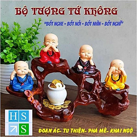 Mua Bộ tượng 4 không 4 chú Tiểu (Hàng đẹp có hộp) -