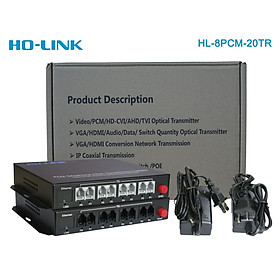 Bộ chuyển đổi quang thoại 8 kênh Ho-link HL-8PCM-20TR - Hàng Chính hãng