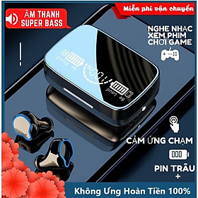 Tai Nghe Bluetooth Không Dây XSmart Thế Hệ Mới Extra Bass M9 Pro Giải Trí EDM, REMIX Cực Đã Pin Siêu Trâu Dock Sạc Có Led - Hàng Chính Hãng