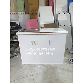 Mua Tủ bếp mini nhựa đài Loan ốp mặt gạch sẵn bồn rửa