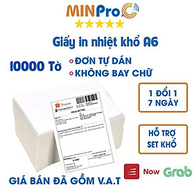 Mua 10000 Tờ Giấy in nhiệt A6 100x150 (nhập VN) 3 lớp dùng cho máy in nhiệt chuyên dụng in đơn hàng TMĐT  in tem barcode