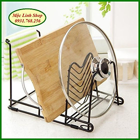 Mua Kệ úp vung nồi – Kệ để dao kéo bằng thép 2 cách dùng