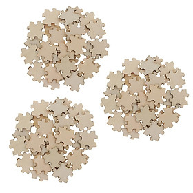 150x Blank Wooden Puzzle Embellishments Wood Slices for Wedding Art Craft