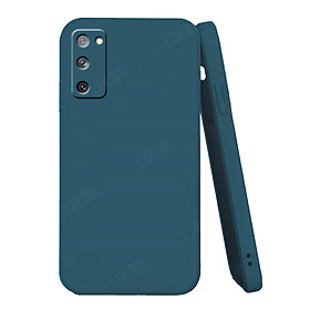 Ốp Lưng Dành Cho Samsung Galaxy S20 FE Silicone Dẻo Lót Nhung Nỉ Chống Sốc chống bẩn hạn chế bám vân tay - Hàng Nhập Khẩu - Xanh Đen