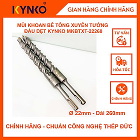 MŨI KHOAN BÊ TÔNG XUYÊN TƯỜNG ĐẦU DẸT KYNKO MKBTXT-22260