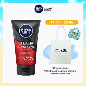 Sữa rửa mặt Ngừa mụn Sạch sâu NIVEA MEN Himalaya Deep Rapid Acne Oil Clear (100g) - 88521