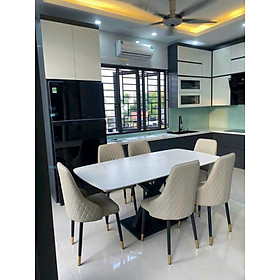 Bộ bàn ăn mặt đá nhập khẩu sang trọng, hiện đại CTL09 Juno Sofa nhiều lựa chọn
