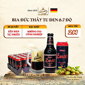 [BIA ĐỨC_SINCE 1810] Thùng 20 Chai Bia Tươi Thầy Tu EIBAUER ZWICK'L NATURTRUB DUNKEL Thượng Hạng 6.7 ĐỘ 250ml/Lon - Hương Vị Độc Tôn Caramel Rang Cháy -  Nhập Khẩu Chính Hãng