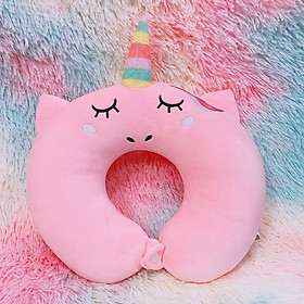 Mua Gối Kê Cổ Chữ U Ngựa Kỳ Lân Unicorn U52 (Tặng 1 Móc Khóa Dây Da Pu Đính Đá Màu Ngẫu Nhiên)