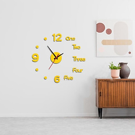 Mua Đồng Hồ Dán Tường 3D Máy Kim Trôi Yên Tĩnh - Đồng Hồ Treo Tường Decor Trang Trí Sáng Tạo