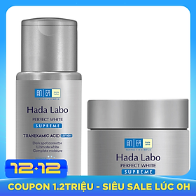 Bộ đôi dưỡng trắng toàn diện Hada Labo Perfect White Supreme