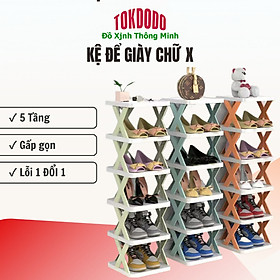 Mua Kệ Để Giày Dép Đa Năng TOKDODO Dễ Tháo Lắp 5 Tầng  Kệ Trang Trí Chữ X Hiện Đại Chất Liệu Nhựa PVC Cao Cấp