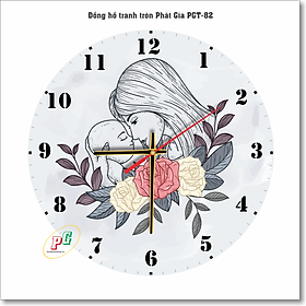 Mua Đồng hồ treo tường  đồng hồ tranh treo tường  đồng hồ dạng tròn  đồng hồ độc lạ  đồng hồ treo phòng khách  phòng ngủ  nhà bếp  đồng hồ tranh quà tặng Phát Gia PGT38-82