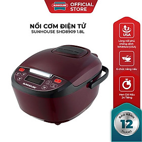 [Hàng Chính Hãng] Nồi cơm điện tử 1.8L Sunhouse SHD8909 - Bảo Hành 12 Tháng Toàn Quốc