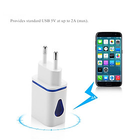 Mua Cốc Sạc nhanh rẻ 2 Cổng Usb có đèn Led 5V - 2.1A siêu ngon cho mọi điện thoại smartphone đầu củ sạc ANDROID IOS - quick charger adapter - miếng lót chuột