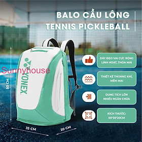 Balo Cầu Lông Tennis YONNEX nhiều màu SIze 47 đến 50cm phù hợp học sinh sinh viên chống thấm nước siêu bền ngăn giày riêng
