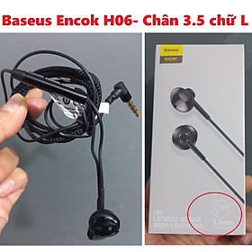 Tai nghe nhét tai tích hợp mic khử tiếng ồn chân cắm chuẩn 3.5mm Baseus Encok H06 Lateral _ Hàng chính hãng