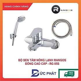 Sen tắm nóng lạnh cao cấp Rangos RG-05S, Bộ vòi sen đầy đủ phụ kiện hàng loại đẹp