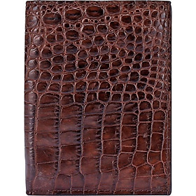 Ví Nam Da Cá Sấu Kiểu Đứng Huy Hoàng HT2248 (12.5 x 10 cm) - Nâu Đất