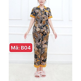 Bộ đồ ngủ lụa phong cách pijama nữ, chất lụa Latin cao cấp, Đồ mặc ở nhà thoải mái trẻ trung có đủ size