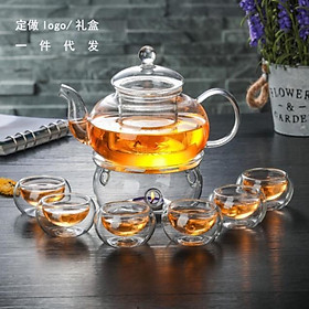 Set ấm chén thuỷ tinh chịu nhiệt